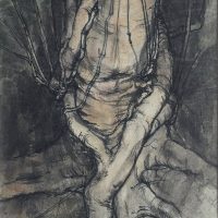 George Wallace - Rocky Valley - The Ivy Entangled Tree, 1949, ink and watercolour wash